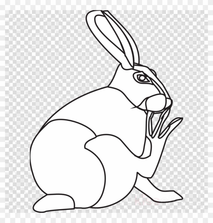 Line Art Clipart Domestic Rabbit Easter Bunny - Facebook Cut The Rope Stickers - Png Download #5767005