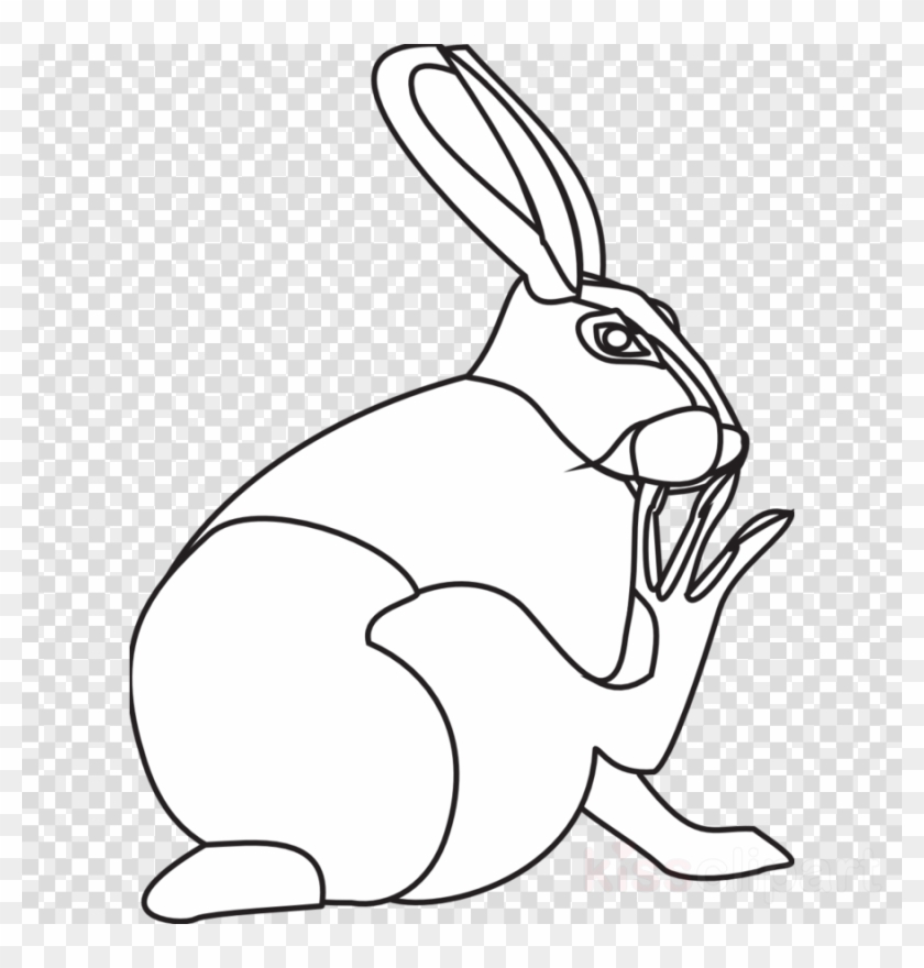Line Art Clipart Domestic Rabbit Easter Bunny - Facebook Cut The Rope Stickers - Png Download