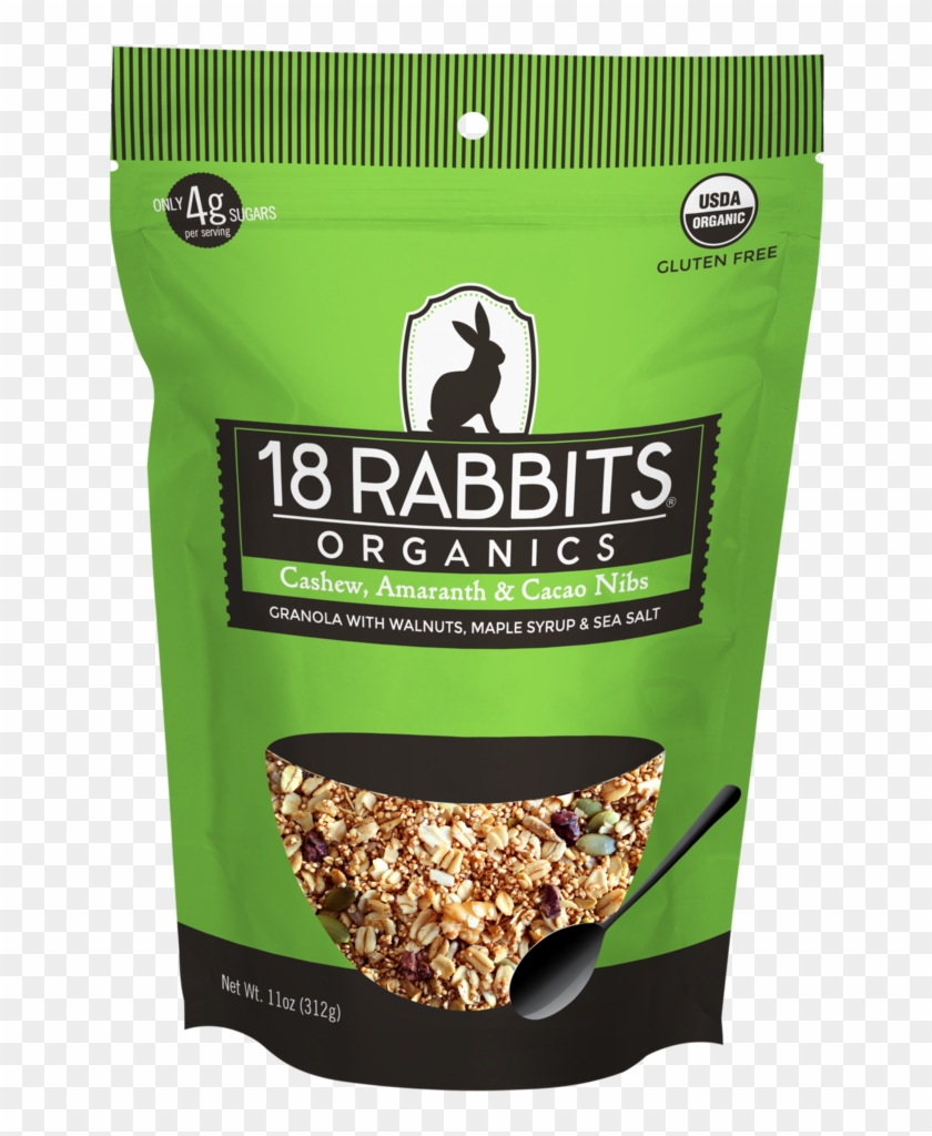 Cashew, Amaranth & Cacao Nib Organic Granola - 18 Rabbits Granola Clipart #5767120