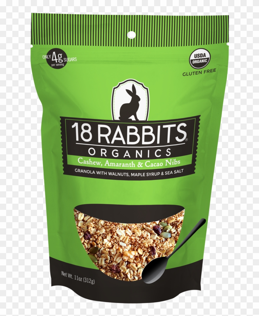 Cashew, Amaranth & Cacao Nib Organic Granola - 18 Rabbits Granola Clipart
