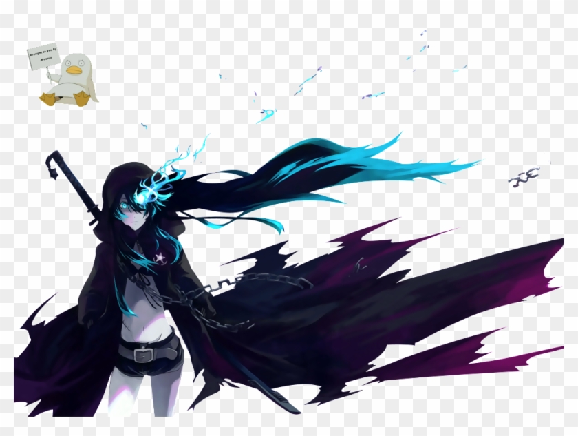 Animes Rock Png - Black Rock Shooter Background Clipart #5767508