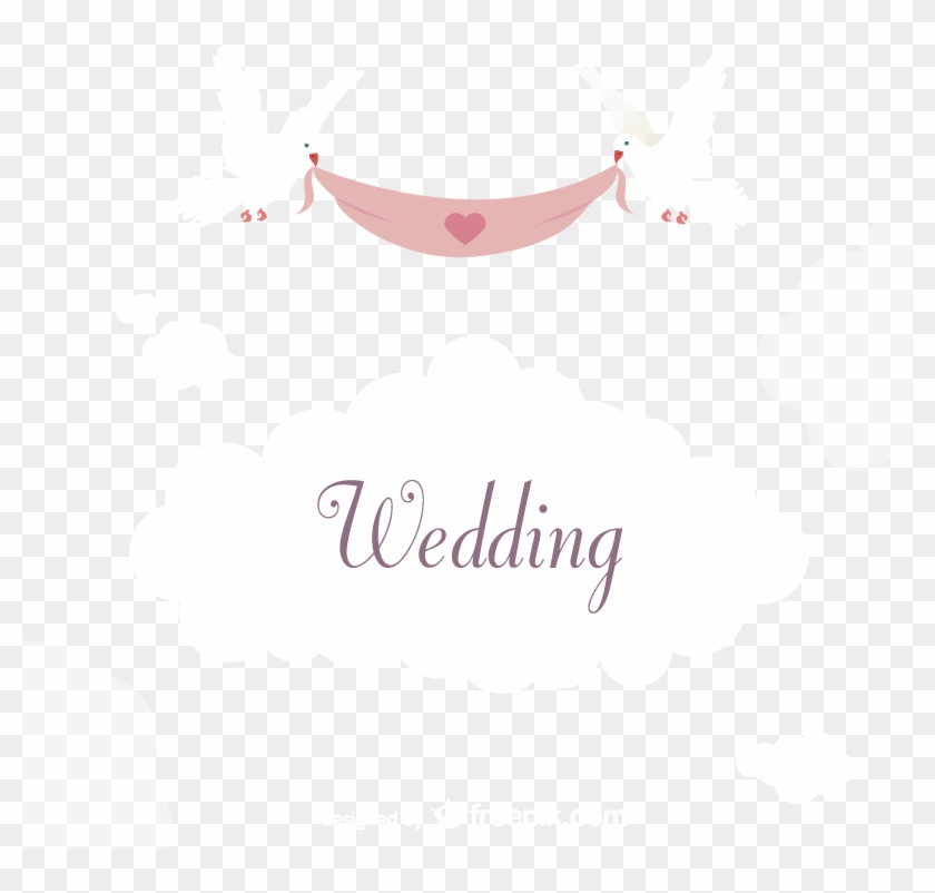 Wedding Invitation Paper Columbidae Pull Ribbon Dove - Pigeons And Doves Clipart