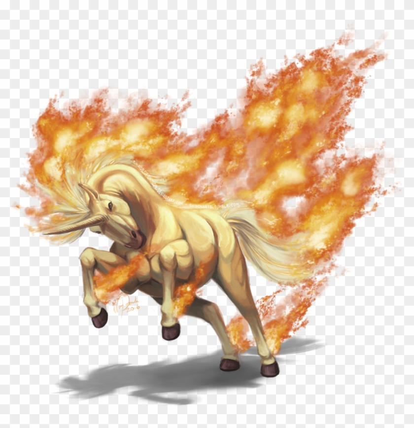 Rapidash Used Flare Blitz By Shadeofshinon - Realistic Rapidash Clipart
