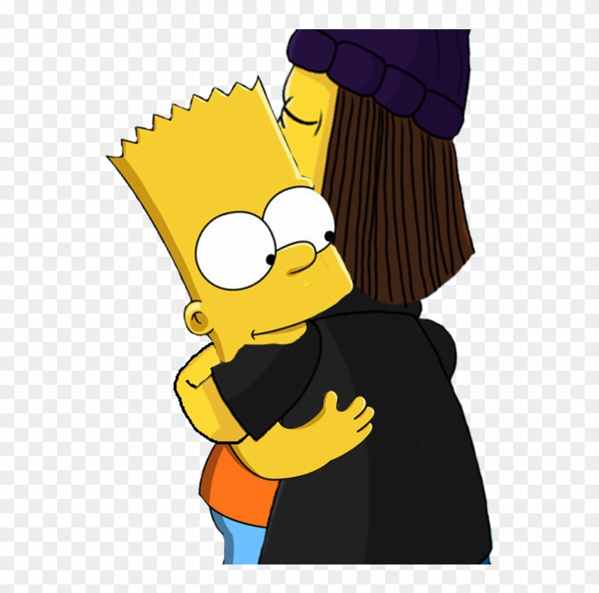 Bart Hugging Jimbo Like Friends - Cartoon Clipart #5770427