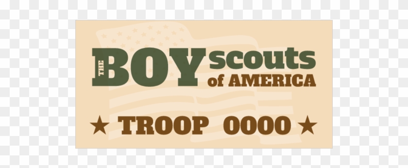 Boy Scouts Of America Vinyl Banner With Troop Number - Printing Clipart