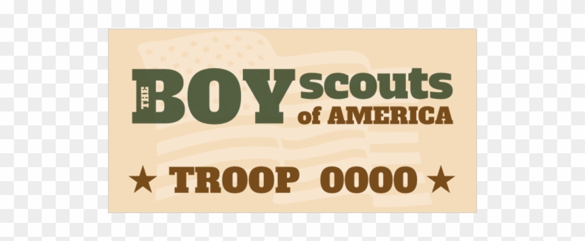 Boy Scouts Of America Vinyl Banner With Troop Number - Printing Clipart #5771340