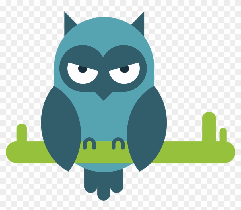 Owl Comic Animal Portrait - Owl Comic Clipart