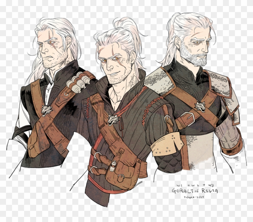 View Fullsize Geralt Of Rivia Image - Geralt The Witcher Fan Art Clipart