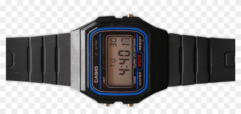 Internal Modification Changes The Water Resistance - Casio F 91w Black Clipart