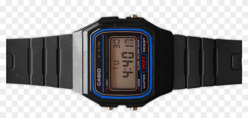 Internal Modification Changes The Water Resistance - Casio F 91w Black Clipart #5772013