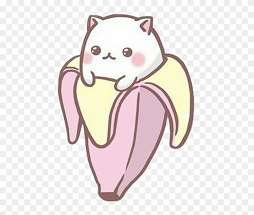 Banana Emoji - Kawaii Cute Cats Anime Clipart #5772654