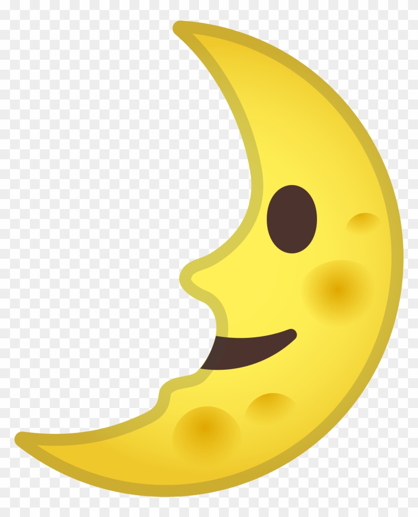 Noto Emoji Pie 1f31b - 🌛 Emoji Clipart