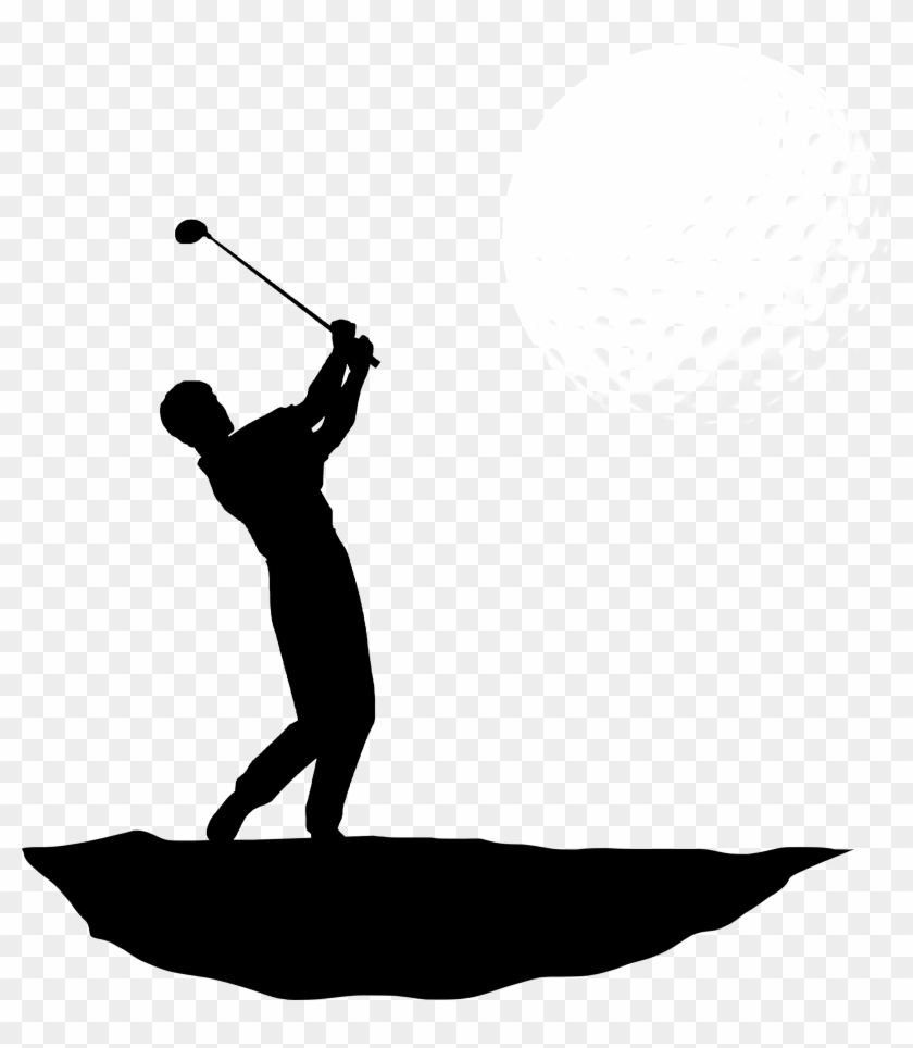 Golf Swing Silhouette Clipart