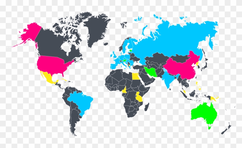 Things Carried - Outline Easy World Map Clipart