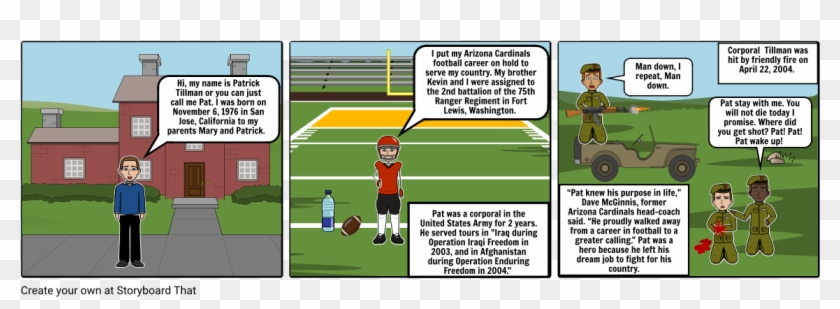 Pat Tillman - Cartoon Clipart