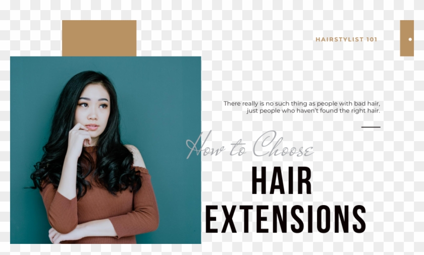 How To Choose Clip-in Hair Extensions Like A Pro - Girl - Png Download