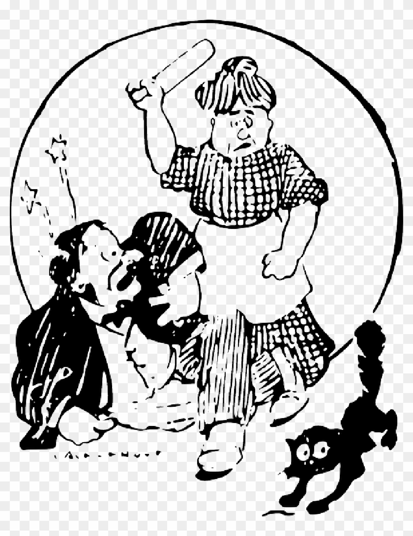 Man Hitting Woman Png , Png Download - Woman Hit A Man Cartoon Clipart