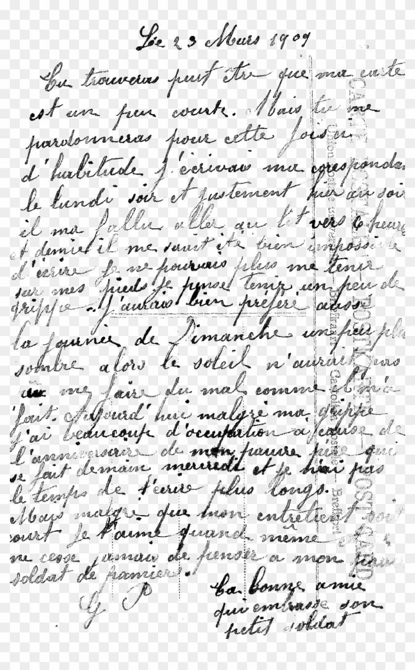 Handwritten Backgrounds Are One Of My Most Favorite - Written Letter Transparent Background Clipart