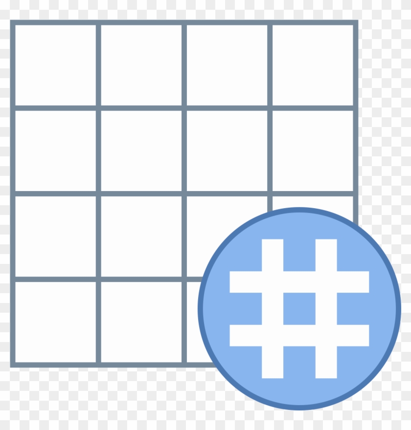 Hashtag Raster Icon - Circle Clipart