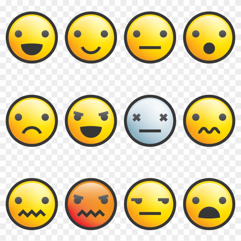 Emoji Computer File Original Expression Transprent - Vector Emoticons Clipart