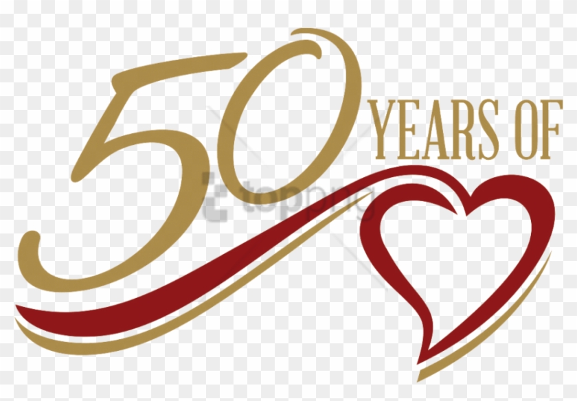 Free Png Dessert Auction - 50 Years Love Heart Clipart #5777833