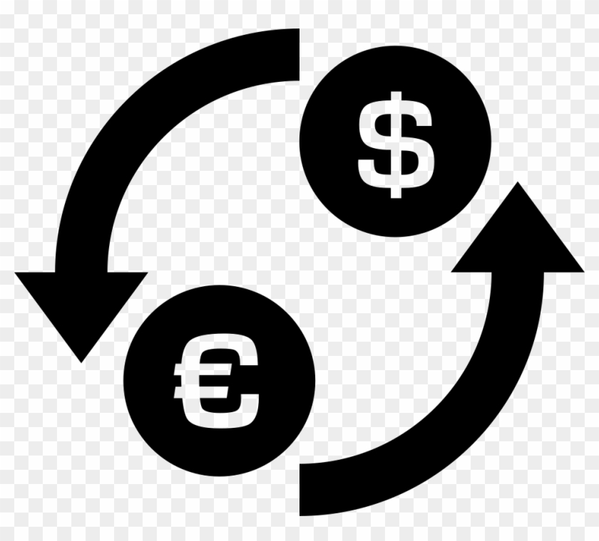 Money Exchange Dollar Euro Symbol Comments - Euro To Dollar Icon Clipart #5779404