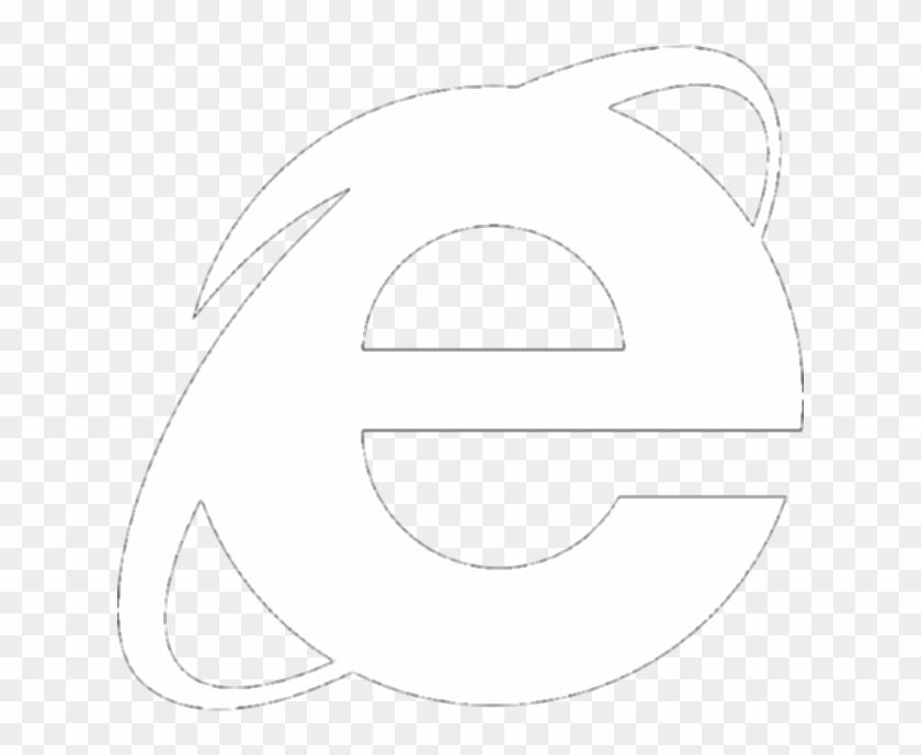 Open In Internet Explorer - Internet Explorer Icon White Clipart #5779446