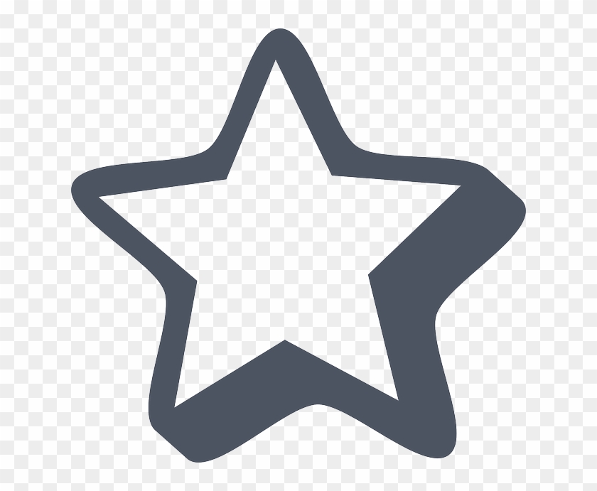 Star, Favorite, Bookmark, White - Empty Star Icon Png Clipart #5779487
