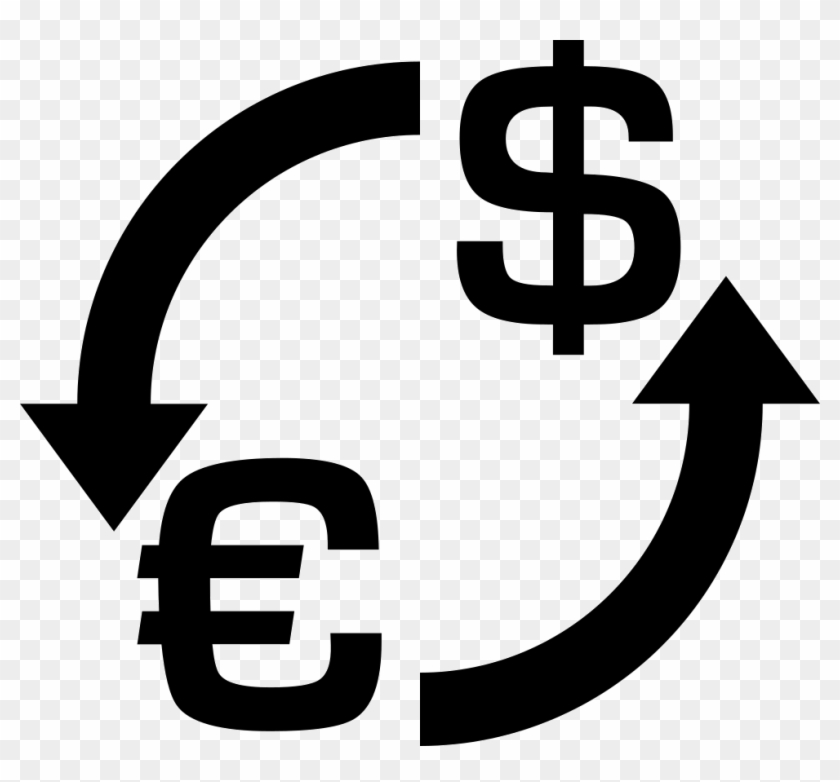 Money Exchange Euro Dollar Svg Png Icon Free Download - Euro Dollar Icon White Clipart #5779615