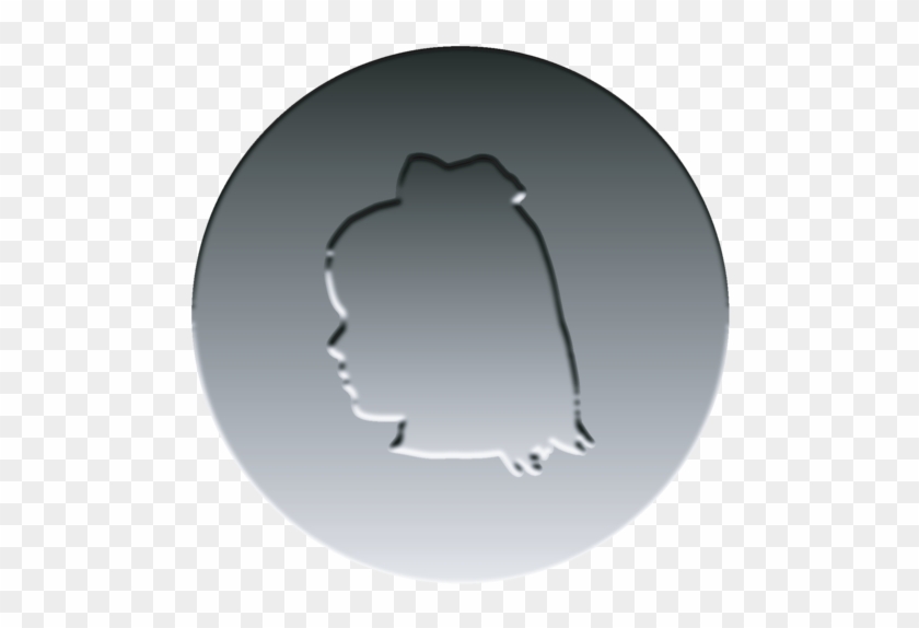 Silhouette Id Badge Reel Bas Relief Head Outline - Circle Clipart #5779930