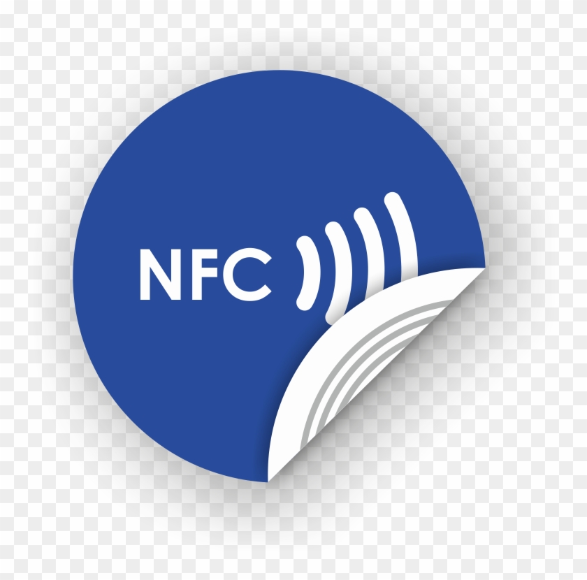 Picture Of Nfc Sticker 50mm With Text, More Colors - Nfc Barcode Tag Clipart #5780012