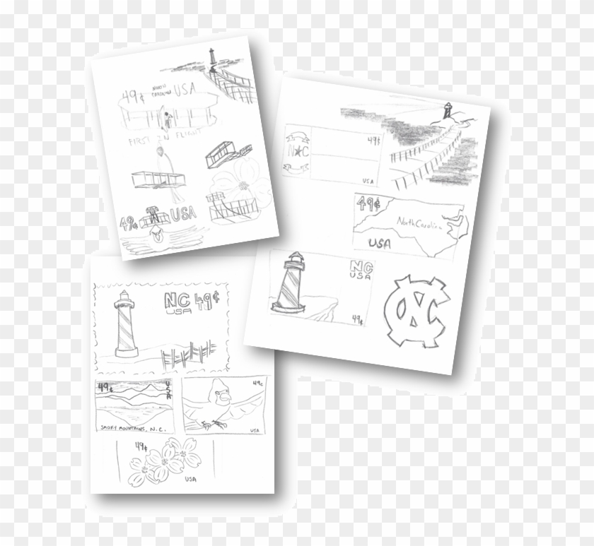 An Outline Of The States' Borders - Sketch Clipart