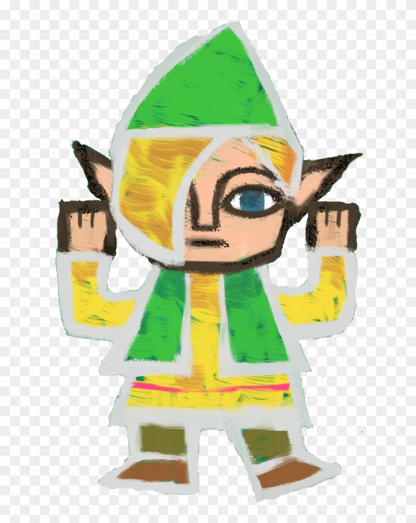 Zelda Clipart Cartoon - Link Between Worlds Painting - Png Download #5782007