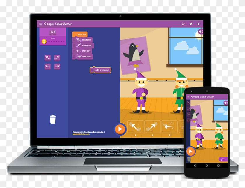 Santatracker2015 Code Boogie On Devices - Google Santa Tracker Clipart