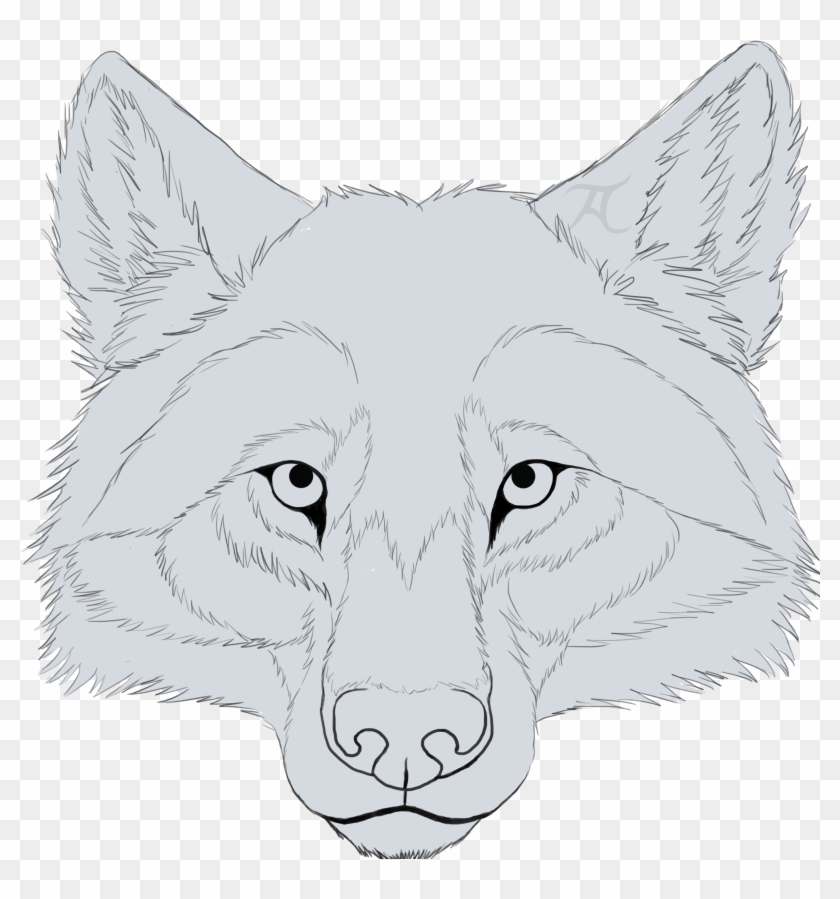 Free Wolf Line Art - Sketch Clipart