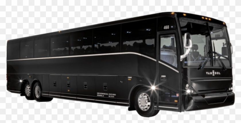 50 Passenger Deluxe Coach - Black Bus Clipart
