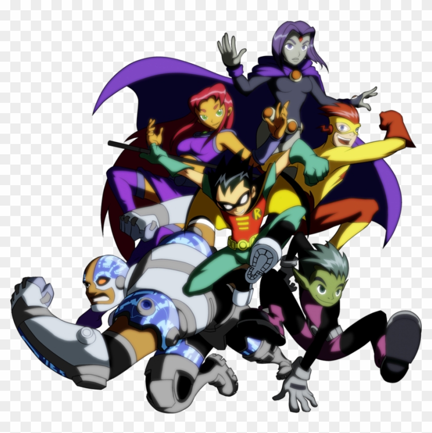 Download Teen Titans Transparent Png - Teen Titans Version Anime Clipart
