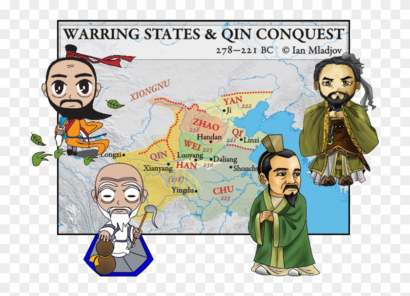 Warring States Of China Map Clipart