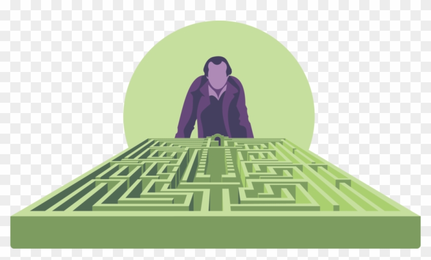 Jack Torrance And The Maze In 'the Shining' - Illustration Clipart