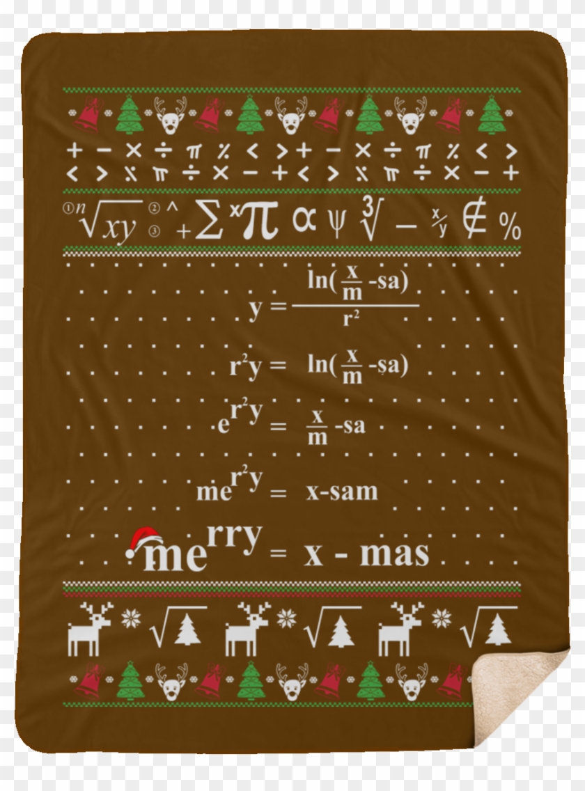 Funny Math Teacher Ugly Christmas Sweater Extra Large - Commemorative Plaque Clipart