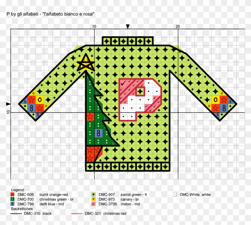 Alfabeto Bianco E Rosa P Ugly Xmas Sweater, Christmas - Illustration Clipart