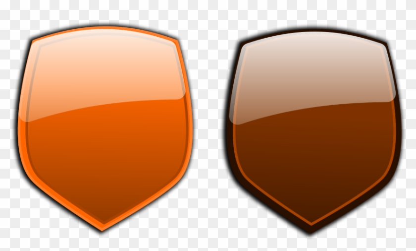 Glossy Shields 7 Png - Brown Shield Clipart #5786769