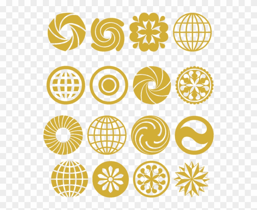 Graphic Black And White Stock Gold Colors Circle Png - Circle Clipart #5786833