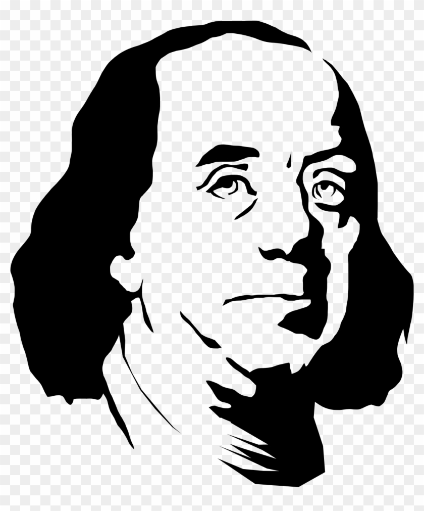 [o] [s] "i Am Disappoint" - Ben Franklin Head Outline Clipart