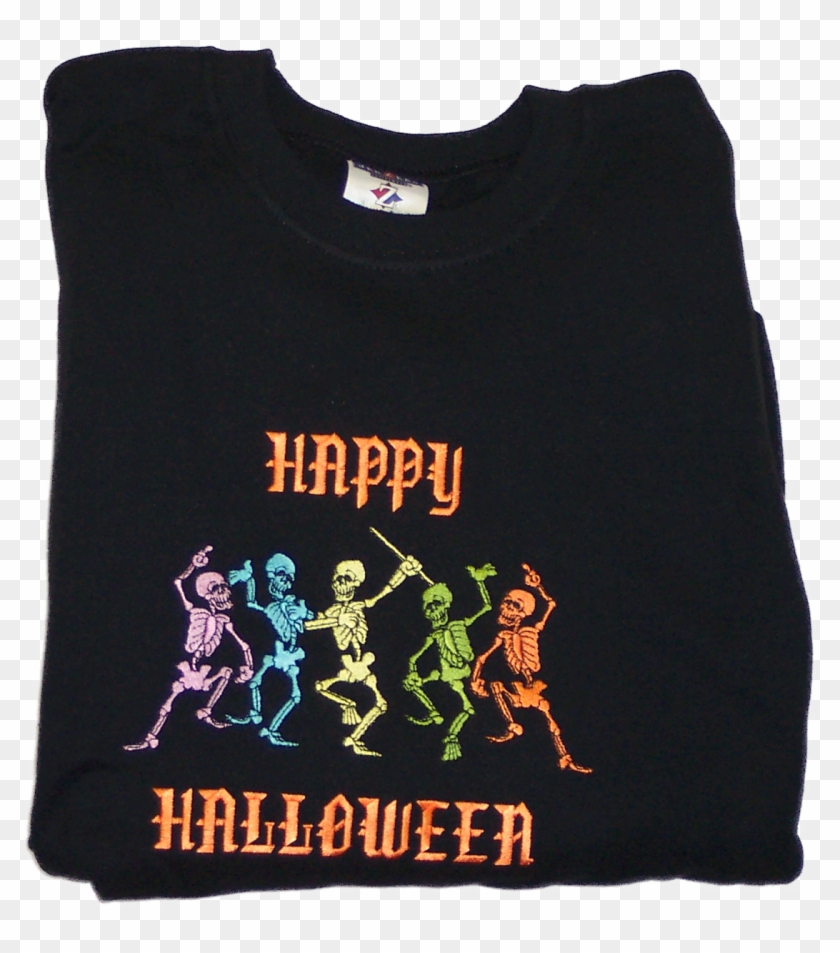 Halloween Skeletons Design - Active Tank Clipart #5789051