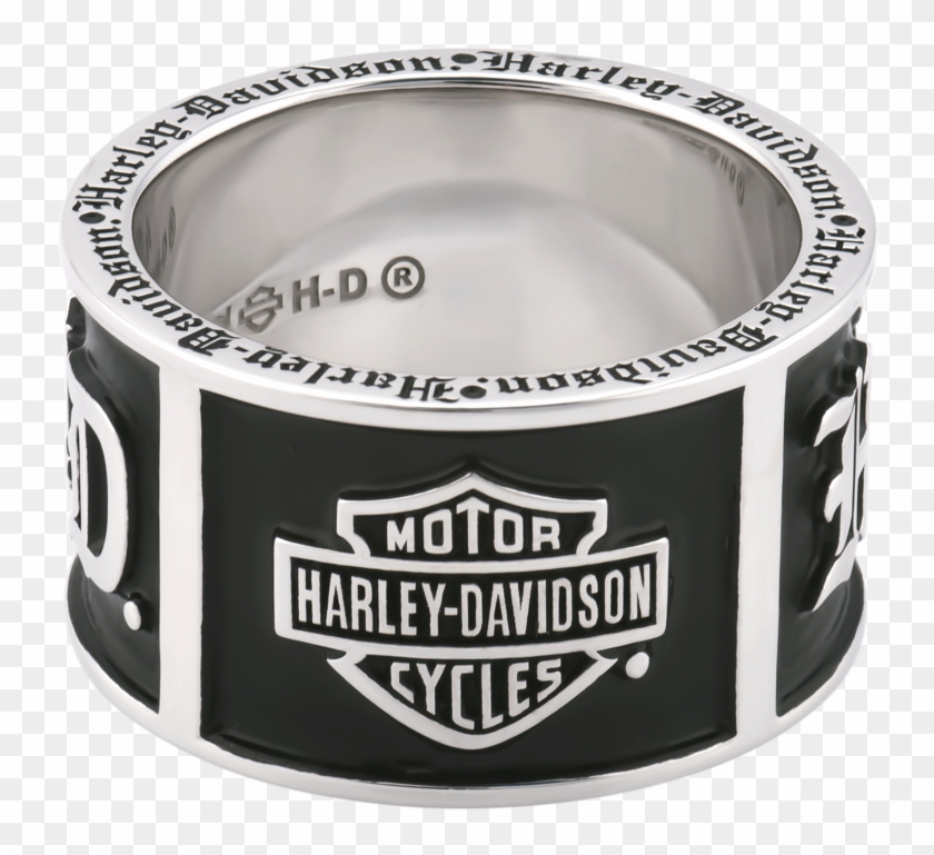 Harley-davidson® Men's Black Old English Sterling Silver - Harley Davidson Clipart