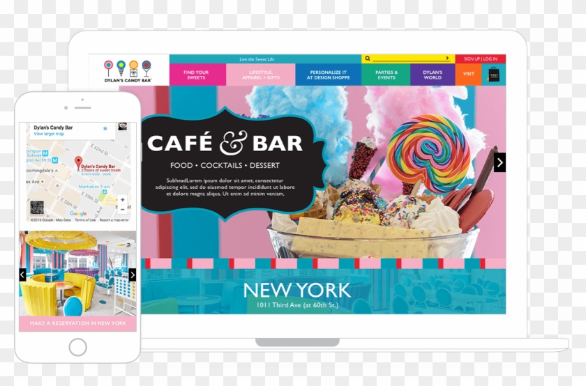 Responsive Landing Page - Dylan's Candy Bar Advertising Clipart