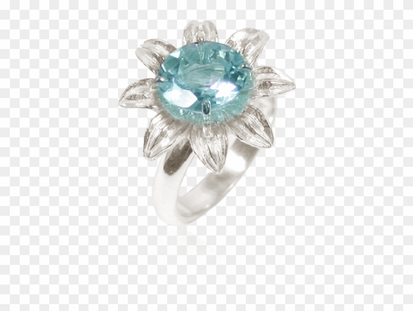 Blue Topaz Silver Ring - Engagement Ring Clipart #5789905