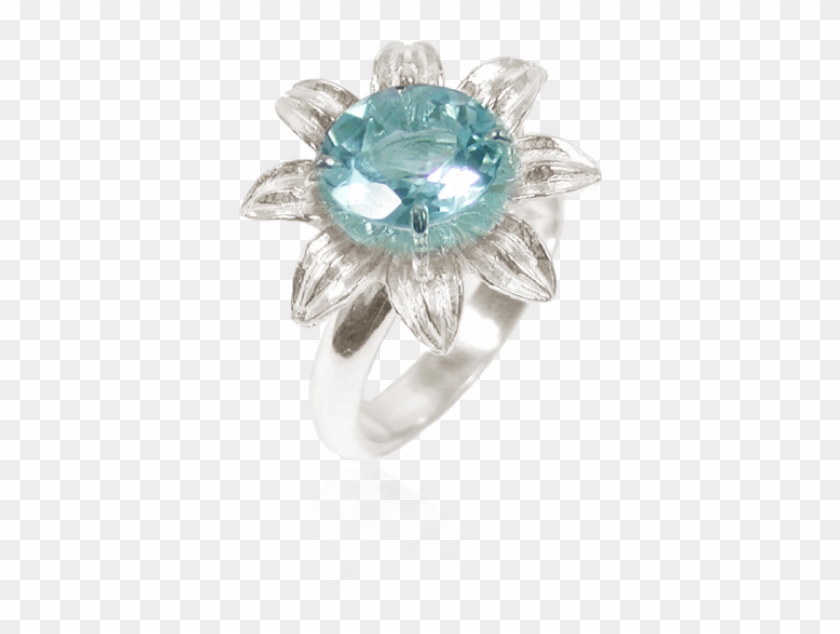 Blue Topaz Silver Ring - Engagement Ring Clipart