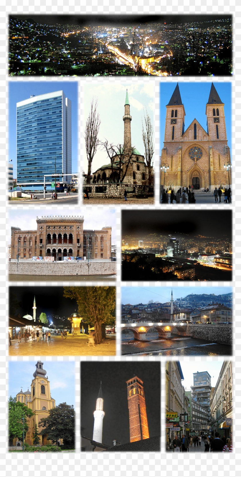 Te-collage Sarajevo - City Hall Clipart
